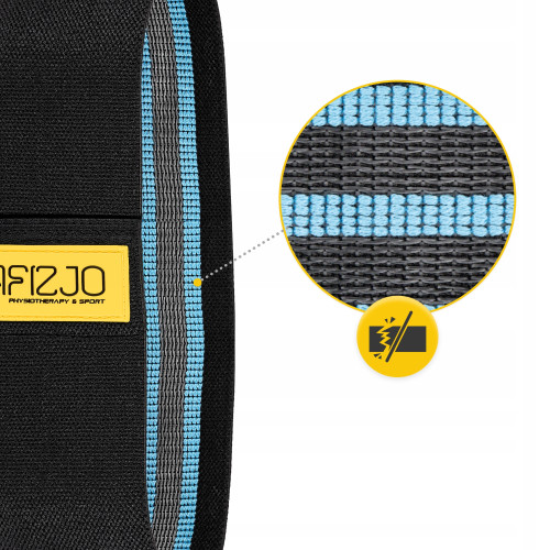 Резинка для фітнеса  4FIZJO Hip Band 15-20 кг Black/Blue - фото №4